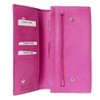 Leather Travel Document Wallet / Organiser / Case (Bright Pink),