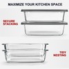 LOVYANXUE 2 Pack Glass Loaf Pan with Lid, 1.9QT/ 62