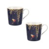 Sara Miller Chelsea Collection Mugs, Set of 2, Navy, Fine