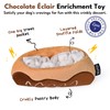 CHEWFFON Chocolate Éclair Dog Snuffle Toy, Layered Treat Enrichment