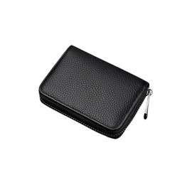 Blackguard RFID Wallet & Card Organizer Leather Card Holder Wallet, Zip Around Credit Card Organizer, Black