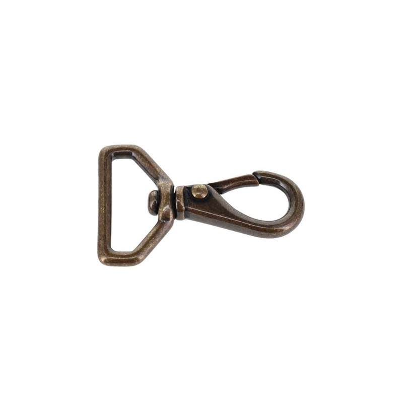 Buckleguy.com 220 Antique Brass, Mini Swivel Lever Snap, Solid Brass-LL,