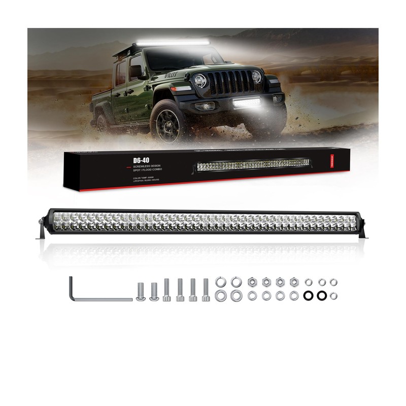 4WDKING LED Light Bar 40 inch IP68&IP69K Waterproof Dual Row