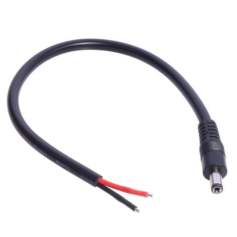 2 Pack DC Power Pigtails Cable, DC 5.5mm x 2.1mm