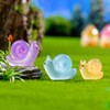 titihuirie 100 Pcs Cute Mini Snail Figurines Miniature Snail Tiny