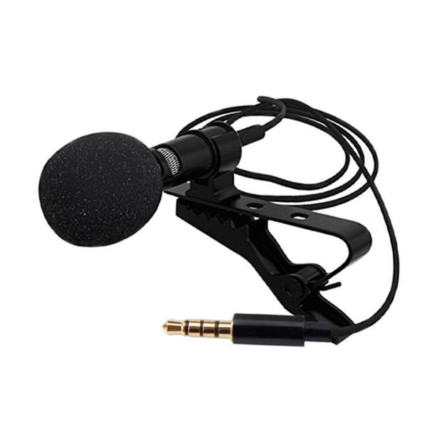 Mipcase Clip On Lavalier Microphone Set for Smartphones Omnidirectional Condenser