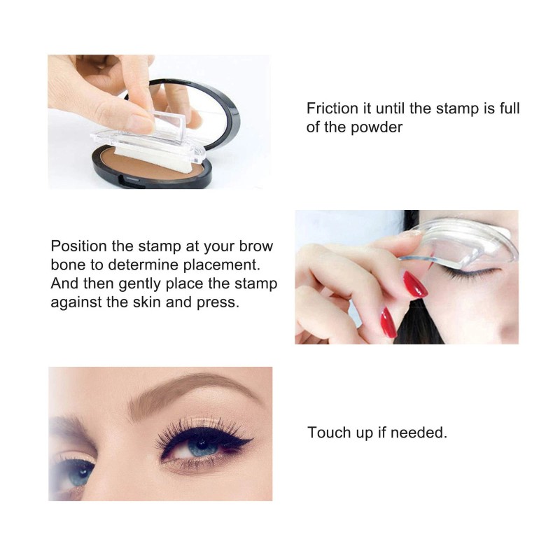 Boobeen Eyebrow Seal Stamp Powder - Waterproof 3 Seconds Eye
