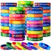 KUCLIN 100 Pieces Students Inspirational Silicone Wristbands Motivational Quotes Rubber