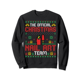 Funny Christmas Nail Art Team - Nail Tech Manicurist Xmas Sweatshirt