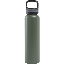 Beretta 24 Oz Durable Stainless Steel Insulated Water Bottle for Hot or Cold Liquids with Vacuum Seal Lid with Integrated Carabiner, Od Green