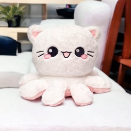 moodrush® XL Octopus Cat | Octopus Cat Plush Toy Octo | Cuddly Toy Stuffed Toy Kawaii Kitty | Plush Fabric and Embroidery | Washable | Approx. 37 x 35 cm | Shipping from Germany