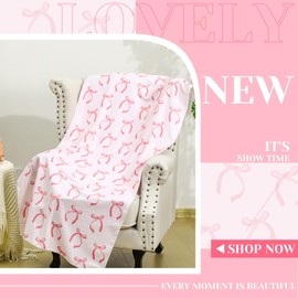 Peryiter Pink Bow Beach Towel Coquette Beach Towel Gift 60 x 30 Inch Coquette Birthday Pink Bow Party Decorations for Birthday Baby Shower Bridal Shower Bachelorette Party Decor