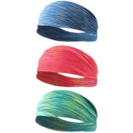 Men's Headband, UV Protection Factor UPF 50+ (Tested), Incredibly Sweat Absorbent, Soft to the Touch, Recommended for Face Washing, Sweat Prevention, Thin, All Seasons, Unisex, 3-Piece Set