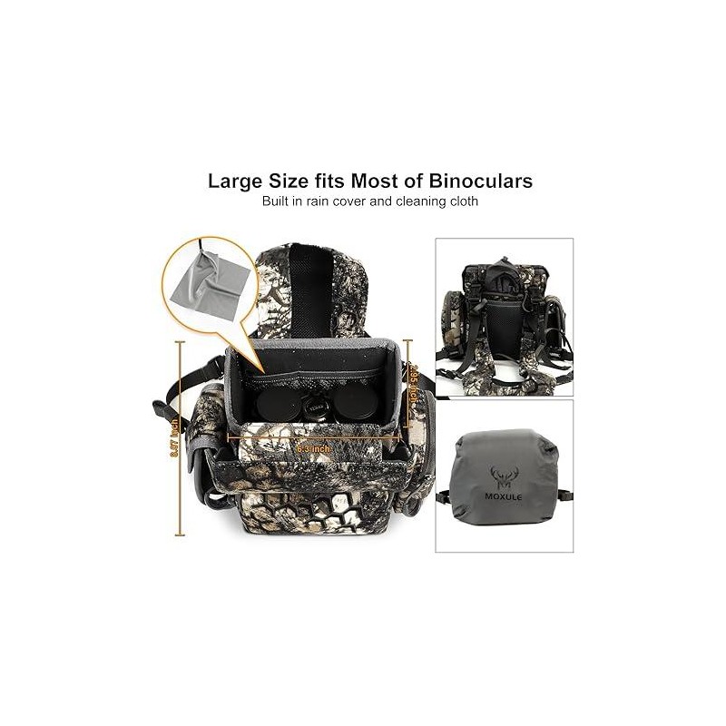 Binocular Harness Chest Pack: Waterproof Bino Case with Rangefinder Pocket