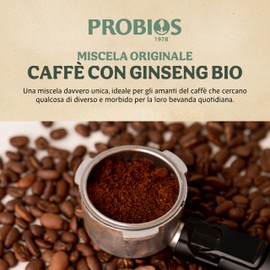 Probios Caffe con Ginseng Bio - Ricco Aroma di Caffe Ginseng Moka per un Gusto Morbido - da Usare Solo Con la Moka - 250 g