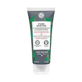 Yves Rocher Pure Menthe Mascarilla Facial de Carbón Vegetal elimina las impurezas para pieles mixtas a grasas y/o con imperfecciones 75ml