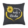 Birdie Gift: Happiness Is Being A Birdie Throw Pillow