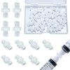 25pcs Syringe Adapter, Clear Female Luer Lock Luer Coupler Connector