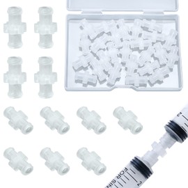 25pcs Syringe Adapter, Clear Female Luer Lock Luer Coupler Connector Kit to Syringe Coupler Adapter