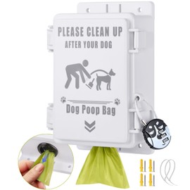 Heavy Duty Dog Poop Bag Dispenser, Wall Mountable & Waterproof Outdoor Organizer for Home, Yard Cleanup, Neighbor-Friendly, Commercial-Grade for Parks, Property Management (Without Bags)