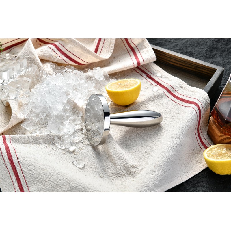 Meat Pounder Tenderizer - Solid Cast Stainless Steel Round Chicken