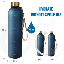 Opard Drinking Bottle, 1 L/800 ml Water Bottle, Leak-Proof Water Bottle, BPA-Free Sports Bottle, Time Marking Water Bottle