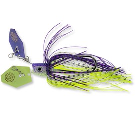 LMAB Chatterbait Multi Vibe 2.0 - Hook Size 1/0 & 5/0 - Artificial Bait for Predator Fishing, Chatterbait Pike, Pike Bait, Perch Bait, Fishing Lure Pike, Chatterbaits (Purple Rave, 1/0-10 grams)