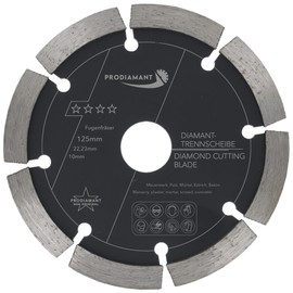PRODIAMANT Joint Cutter Diameter 125 mm Width 10 mm for Mortar Concrete Masonry and Plaster 10 mm Diamond Segment Professional Quality