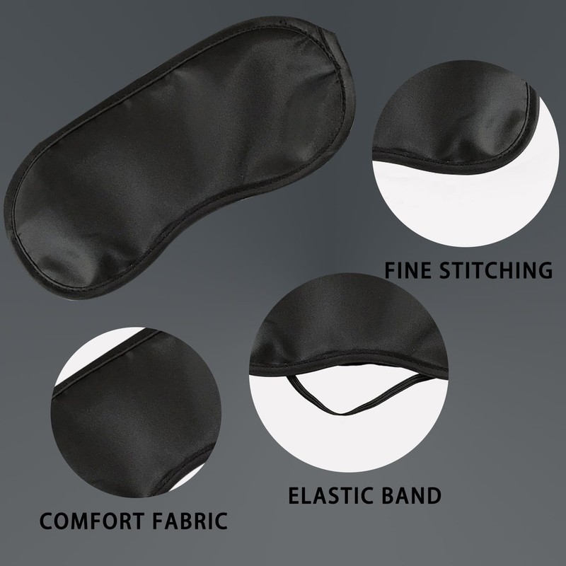 8 Sleep Eye Masks with 2 Pairs Ear Plugs, Polyester
