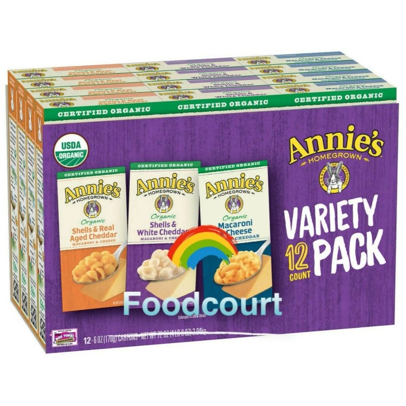 Annie's Organic Homegrown Macaroni & Cheese Variety Pack 12 ct