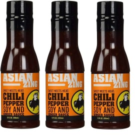 BUFFALO WILD WINGS NEW Buffalo Wild Wings Asian Zing Sauce BWW BBQ Sweet Spicy 12 Oz Bottles 3-PK