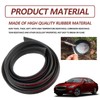 1.7M/ 5.6Ft Front Rear Windshield Cowl Rubber Seal Strip, Black