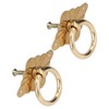 2 Pcs Antique Drawer Pulls Brass Chinese Antique Vintage Drawer