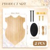 DoubleFill 2 Sets Wooden Deer Antler Mounting Kit Deer Mount