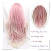 Angle Lucky Pink Blonde Lace Front Wig Long Straight Pink