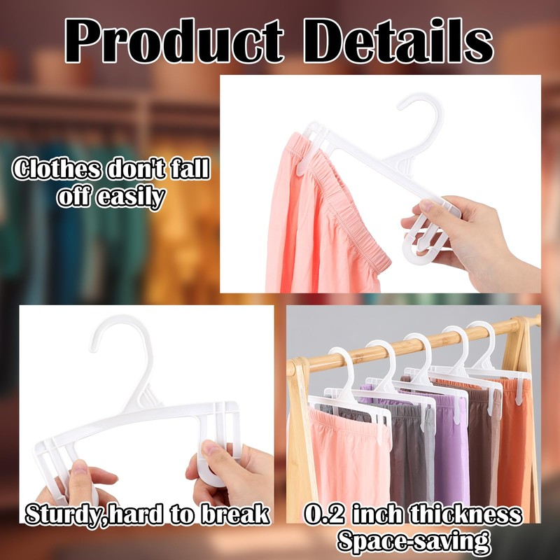 GlikCeil 100pcs Kids Pants & Skirt Hangers, Baby Hangers Plastic