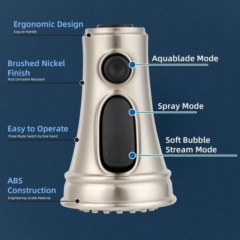 BBENT Kitchen Faucet Head Replacement,Fo - Brushed Nickel