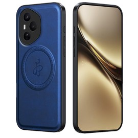 WBWONE Magnetisch Hülle für Honor 400 Pro 5G, kompatibel mit MagSafe, Silikon Leder Handyhülle Stoßfest Kratzfest Schutzhülle Cover, Blau