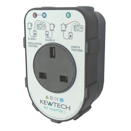 Kewtech PATADAPTER1 Portable Appliance Adaptor Box For 17th Edition Multifunction Testers,Grey