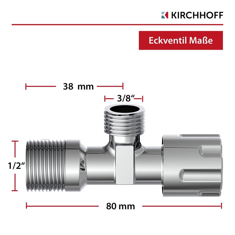 Kirchhoff Sink Trap, Including Angle Valve, ½ Inch Drain Fitting