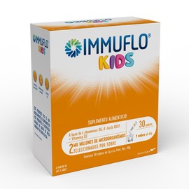 IMMU-FLO® KIDS Suplemento Alimenticio a base de L. rhamnosus GG, B. lactis BS01 + Vitamina D3