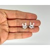 Bunny Rabbit Earrings 925 Sterling Silver