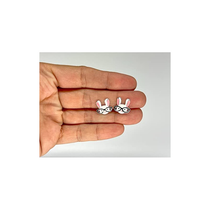 Bunny Rabbit Earrings 925 Sterling Silver
