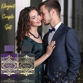 Lattafa Perfumes Bade'e Al Oud 2 Piece Gift Set for Unisex (3.4 Ounce Oud for Glory Eau de Parfum Spray + 3.4 Ounce Amethyst Eau de Parfum Spray)