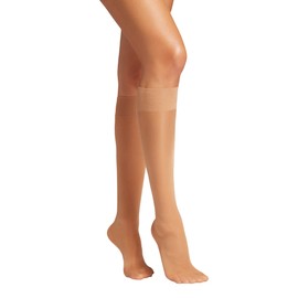 Wolford Women's's Satin Touch 20 Knee-Highs Tights 20 DEN Beige (Gobi) Medium (Size: M)