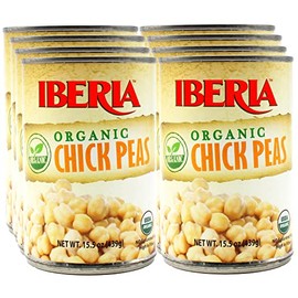 Iberia Organic Chickpeas 15.5 oz (Pack of 8)