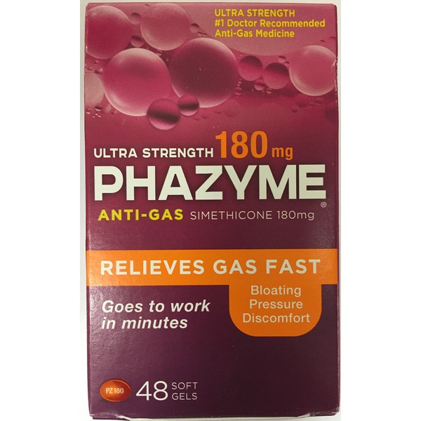 Phazyme Ultra Strength Gas Relief, 48 Softgels (1 Pack)