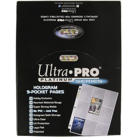 Ultra Pro 9 Pocket Pages Platinum Series 100 Pages of Card Sleeves for Trading Baseball Card Binder, -Pokemon and Baseball Card Sleeves