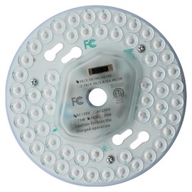 18W Dimmable LED Ceiling Fan Flush Mount Light Engine Retrofit Kit Replacement, Round LED Panel Circle Fluorescent Bulb, 5CCT, ETL Certified (1 Pack)