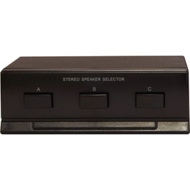 E AUDIO High Powered Stereo Audio Speaker Selector Switch for Manual Selection of Up to 3 sets of Loudspeakers 100W Max Per Channel